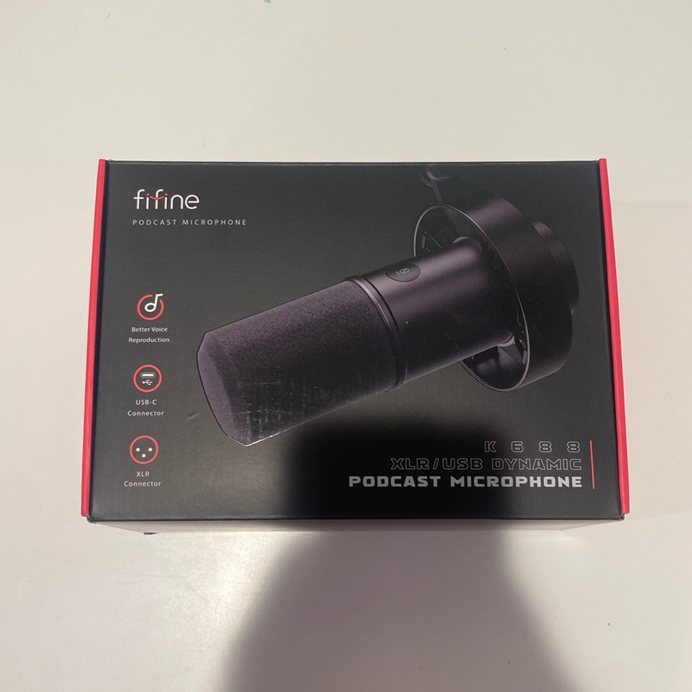 Fifine Podcast Microphone - XLR/USB Dynamic - No Pop filter included